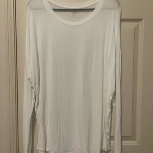 GAP White Relaxed Long Sleeve T-Shirt